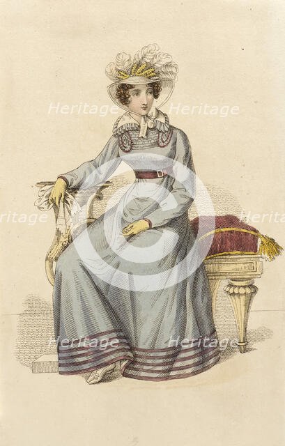 Fashion Plate (Morning Promenade Costume), 1822. Creator: John Bell.