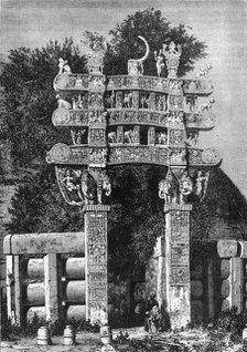 'Example of Hindoo Architecture: North Gate of the Temple of Sanchi', c1891. Creator: James Grant.