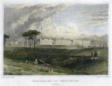'Barracks at Woolwich, Kent', c1830. Artist: J Hinchliff