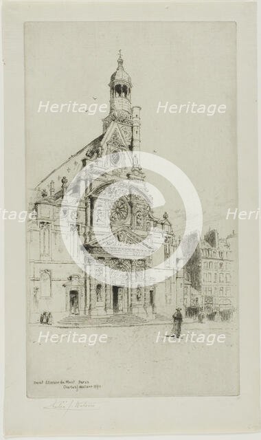 St. Etienne du Mont, Paris, 1890. Creator: Charles John Watson.