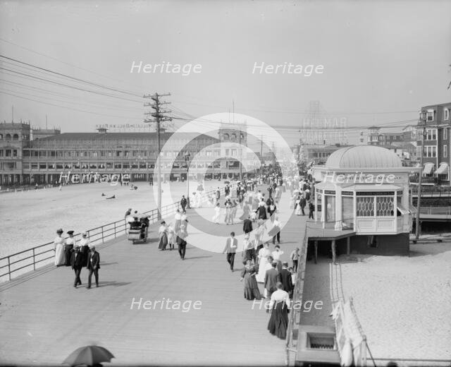 Boardwalk, Atlantic City, N.J., c1908. Creator: Unknown.