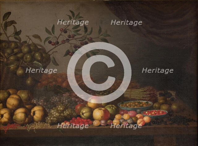 Fruit Basket, 1632-1636. Creator: Floris van Schooten.