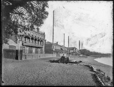 London Rowing Club Boathouse, Putney, Wandsworth, Greater London Authority, 1882. Creator: William O Field.