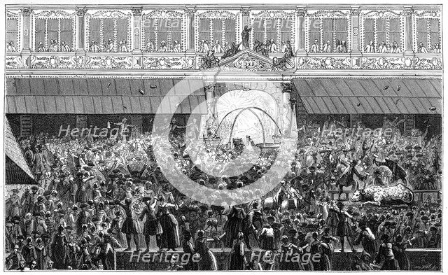 Distribution Of Food, Strasbourg, 1744, (1885).Artist: Weis and Lebas