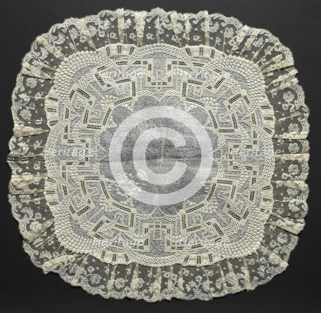 Embroidered Handkerchief, 18th century. Creator: Unknown.