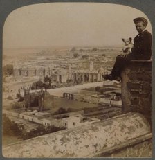 'From San Francisco Cathedral, on the largest Aztec Pyramid, looking over Cholula, Mexico', 1901. Creator: Underwood & Underwood.
