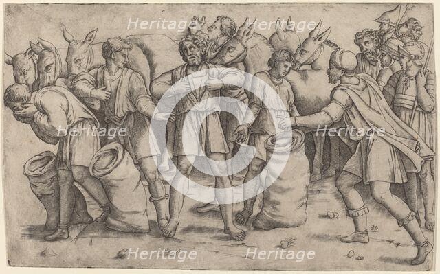 Discovery of Joseph's Cup, c. 1521/1525. Creator: Giovanni Antonio da Brescia.