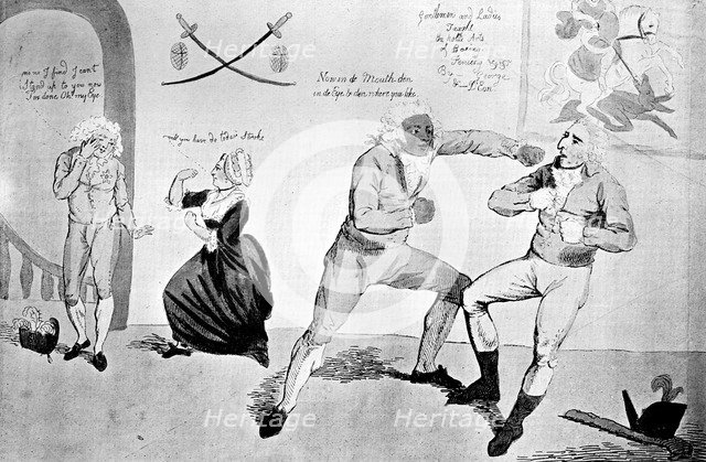 'St George and the Dragon and Mademoiselle Riposting', 1789. Artist: Unknown