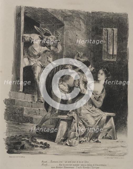 Illustrations for Faust: Faust in the prison of Marguerite, 1828. Creator: Eugène Delacroix (French, 1798-1863); Chez Ch. Motte, Éditeur, distributed by Chez Sautelet, Libraire.