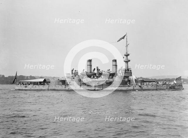 U.S.S. Indiana, between 1895 and 1901. Creator: Unknown.