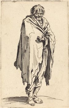 Beggar with Bare Head and Feet, c. 1622. Creator: Jacques Callot.