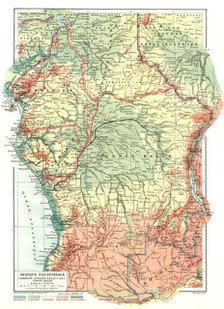 ''Map, Afrique Equatoriale; L'Ouest Africain', 1914. Creator: Unknown.