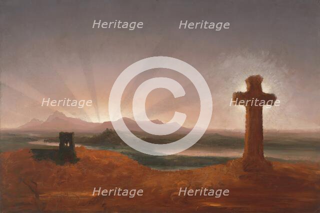 Cross at Sunset, 1848. Creator: Thomas Cole.