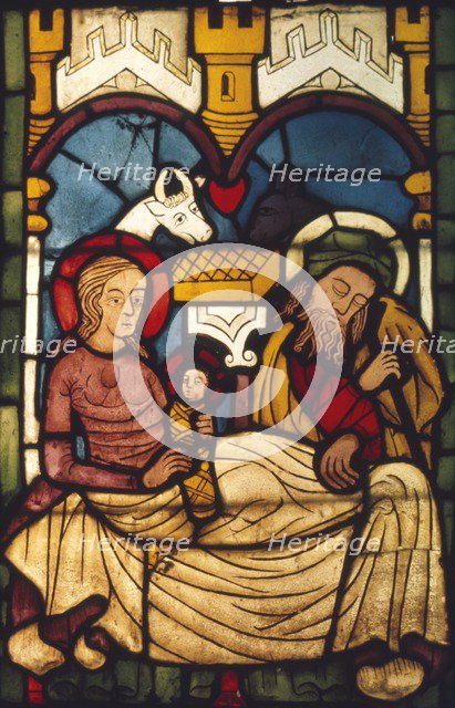 Holy Family in the Stable from a Swedish Church, c20th century. Artist: Unknown.