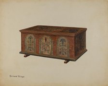 Pa. German Dower Chest, c. 1938. Creator: Bernard Krieger.