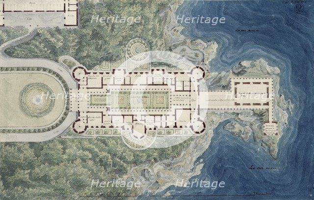 The Orianda Palace in the Crimea. Floor plan design, 1837-1838.