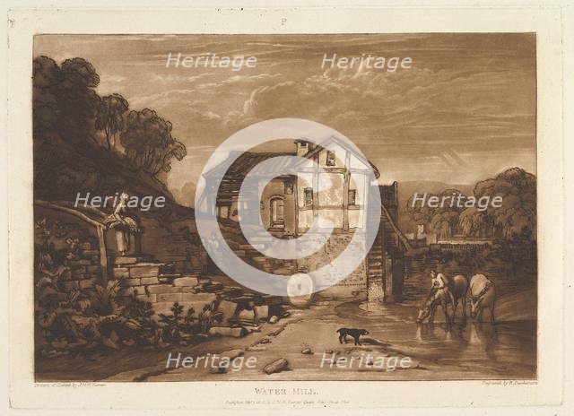 Water Mill (Liber Studiorum, part VIII, plate 37), February 1, 1812. Creator: JMW Turner.