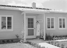 Resident nurse and clinic building, FSA camp, Tulare County, California, 1939. Creator: Dorothea Lange.