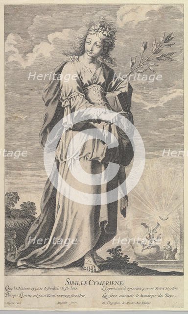 Sibylle Cimmérienne, ca. 1635. Creators: Gilles Rousselet, Abraham Bosse.
