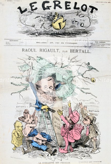 Caricature of Raoul Rigault, 14th May 1871.  Artist: Bertall