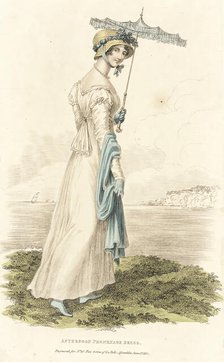 Fashion Plate (Afternoon Promenade Dress), 1813. Creator: John Bell.