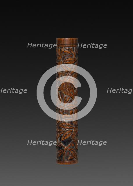 Brush with Carved Designs (brush cap), 1573-1619. Creator: Unknown.