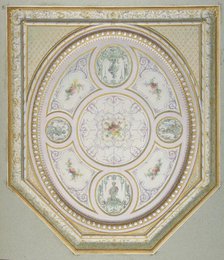 Ceiling Design, second half 19th century. Creators: Jules-Edmond-Charles Lachaise, Eugène-Pierre Gourdet.