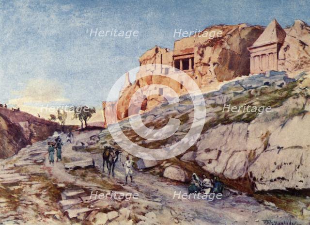 'The Rock-Cut Tombs of the Valley of Jehoshaphat', 1902. Creator: John Fulleylove.