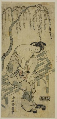 Trimming Her Nails, c. 1755. Creator: Torii Kiyohiro.
