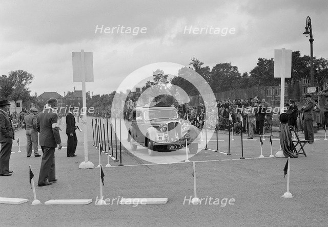 Rover saloon of WJH Davies competing in the South Wales Auto Club Welsh Rally, 1937 Artist: Bill Brunell.