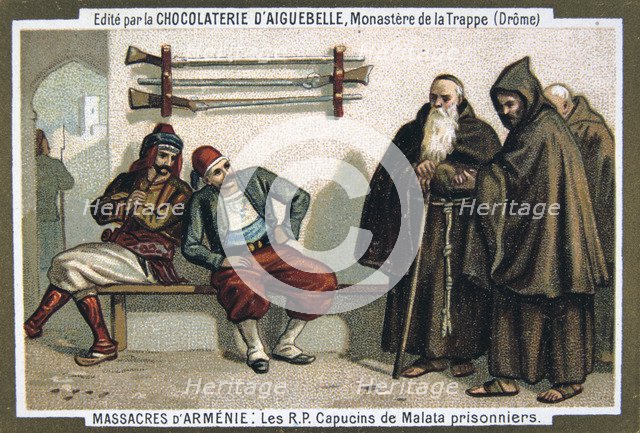 The capuchin monks of Malata taken prisoner, 1895. Artist: Unknown