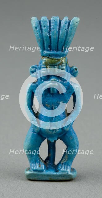 Amulet of Bes, Egypt, Third Intermediate Period, Dynasty 21-25 (1070-656 BCE). Creator: Unknown.
