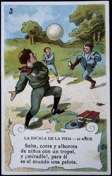 Collection of stickers 'Scale of life' number 3, 20th century. Creator: Mestres, Apeles (1854 - 1936).
