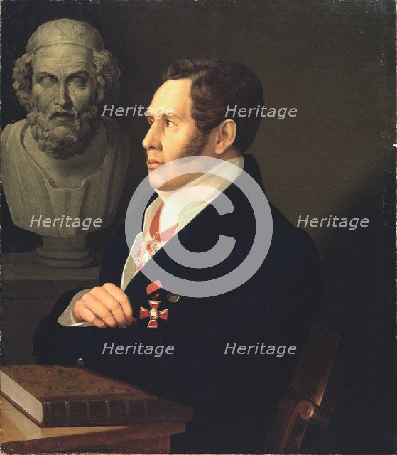Portrait of the Poet Nikolay Gnedich (1784-1833), 1839. Artist: Vishnevitsky, Mikhail Prokopyevich (1801-1874)