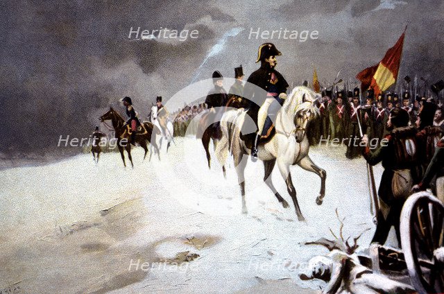 First Carlist War, General Espartero reviewing his troops before the battle of Luchana on Decembe…