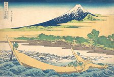 Tago Bay near Ejiri on the Tokaido (Tokaido Ejiri Tago no ura ryaku zu), from the s..., ca. 1830-32. Creator: Hokusai.