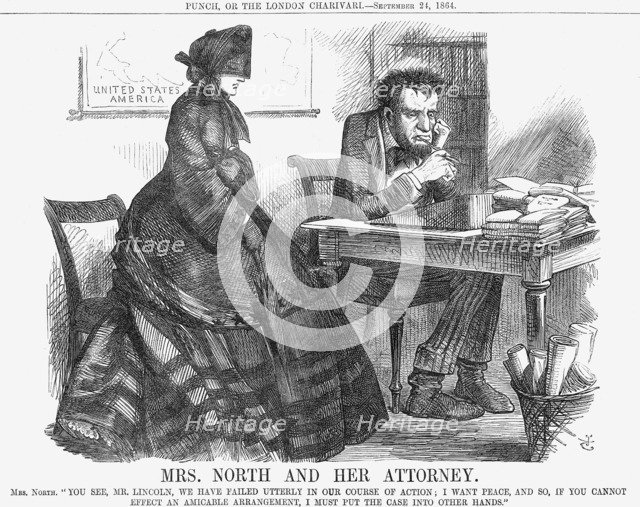 'Mrs. North and Her Attorney', 1864. Artist: John Tenniel