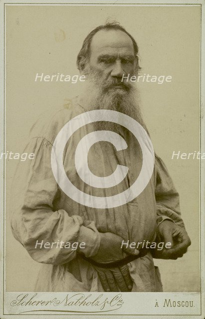 Portrait of the author Count Lev Nikolayevich Tolstoy (1828-1910).