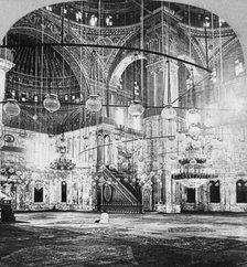 Interior, Mosque of Muhammad Ali, Cairo, Egypt, 1899. Artist: BL Singley