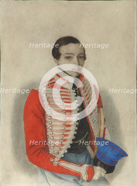 Portrait of Alexander Ivanovich Bezobrazov, 1839. Artist: Anonymous  