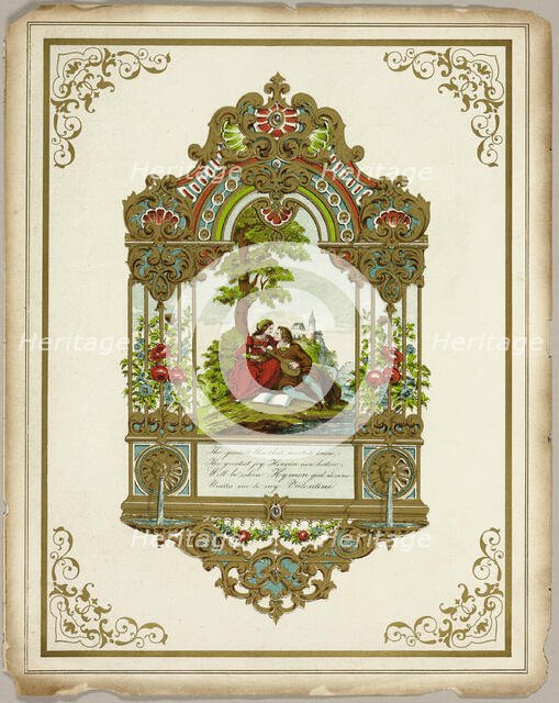 The Greatest Bliss that Mortals Know (valentine), c. 1850. Creator: Unknown.