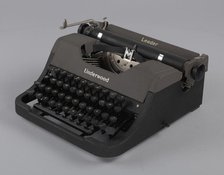 Underwood typewriter and case, ca. 1950. Creator: Underwood Typewriter Company.