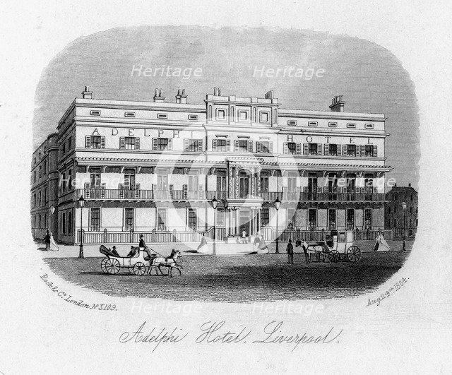 The Adelphi Hotel, Liverpool, Merseyside, 1864. Artist: Unknown