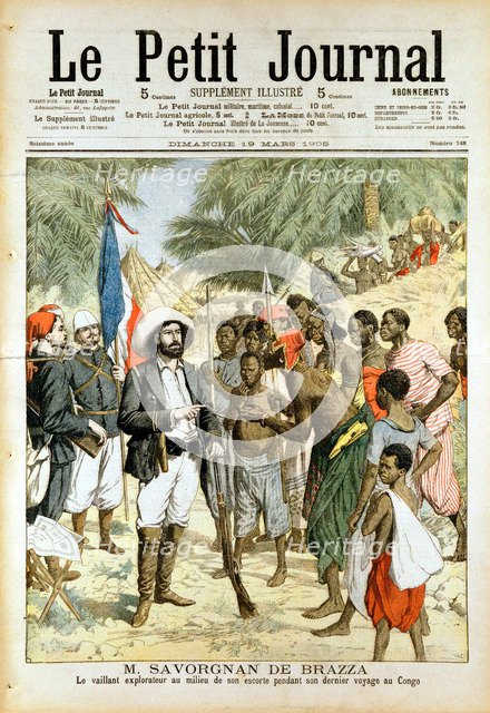 Pierre-Paul-Francois-Camille Savorgnan de Brazza, French explorer and founder of Brazzaville, 1905. Artist: Unknown