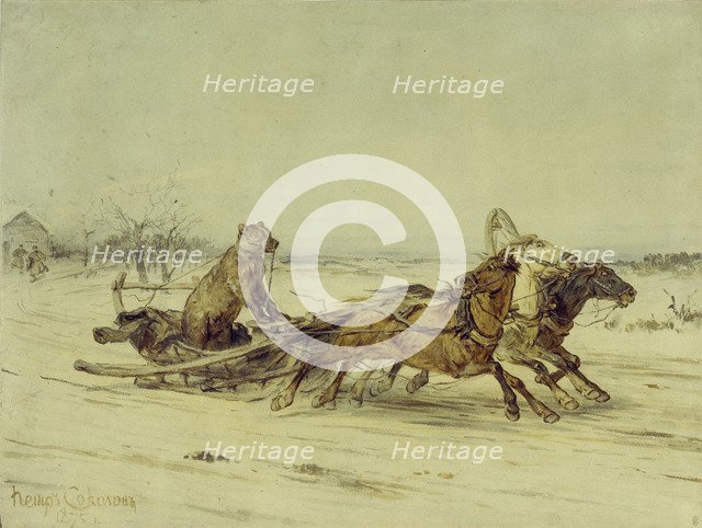 General Toptygin, 1875. Artist: Sokolov, Pyotr Petrovich (1821-1899)