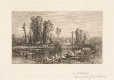Landscape with Hay Wagon, c. 1875. Creator: Charles Volkmar.