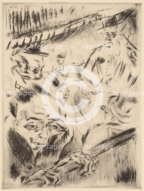 Robert in the Theater, 1918. Creator: Walter Gramatté.