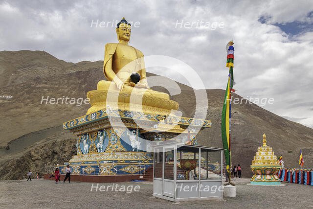Gautama Buddha, Stok Gompa, Ladakh, India, 2023. Creator: Peter Thompson.