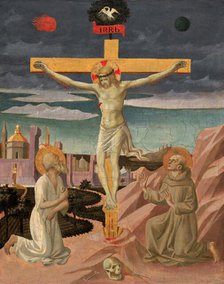 The Crucifixion with Saint Jerome and Saint Francis, c. 1445/1450. Creator: Pesello Peselli.