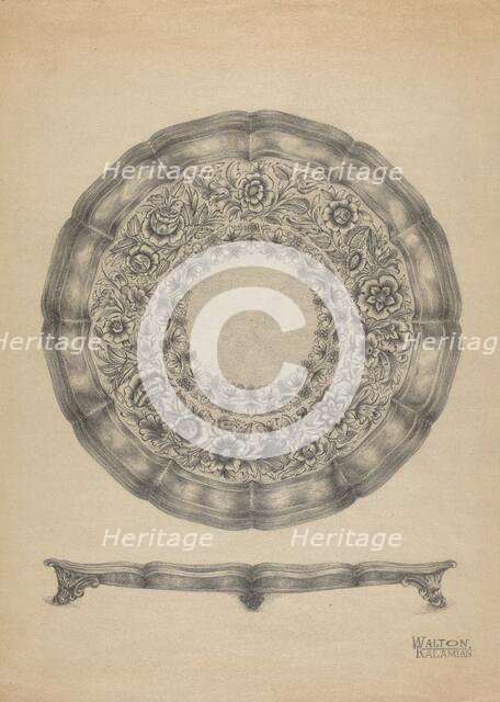 Silver Tray, c. 1936. Creator: Kalamian Walton.